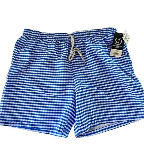 Southern Lure Swim Trunks Gingham Pattern NEW NWT - Picture 1 of 12